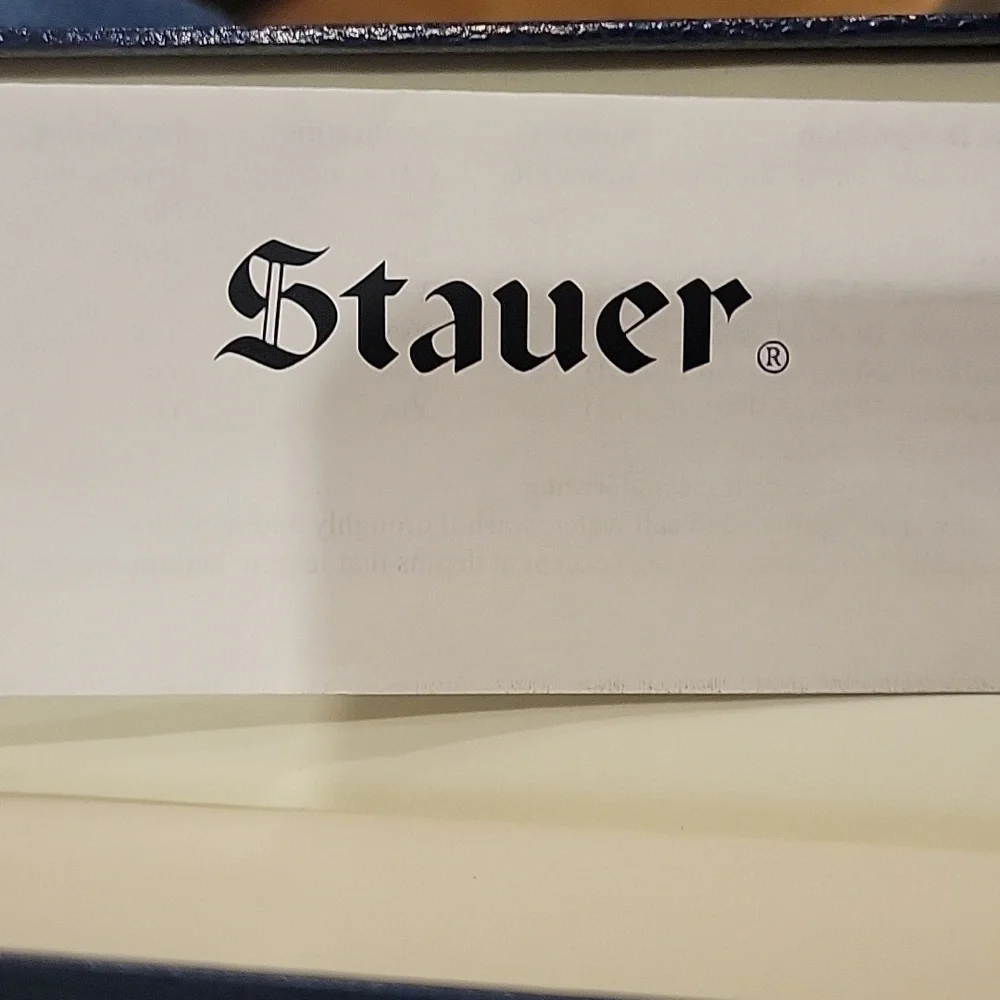 Stauer Watch Stainless Steel With Leather Strap